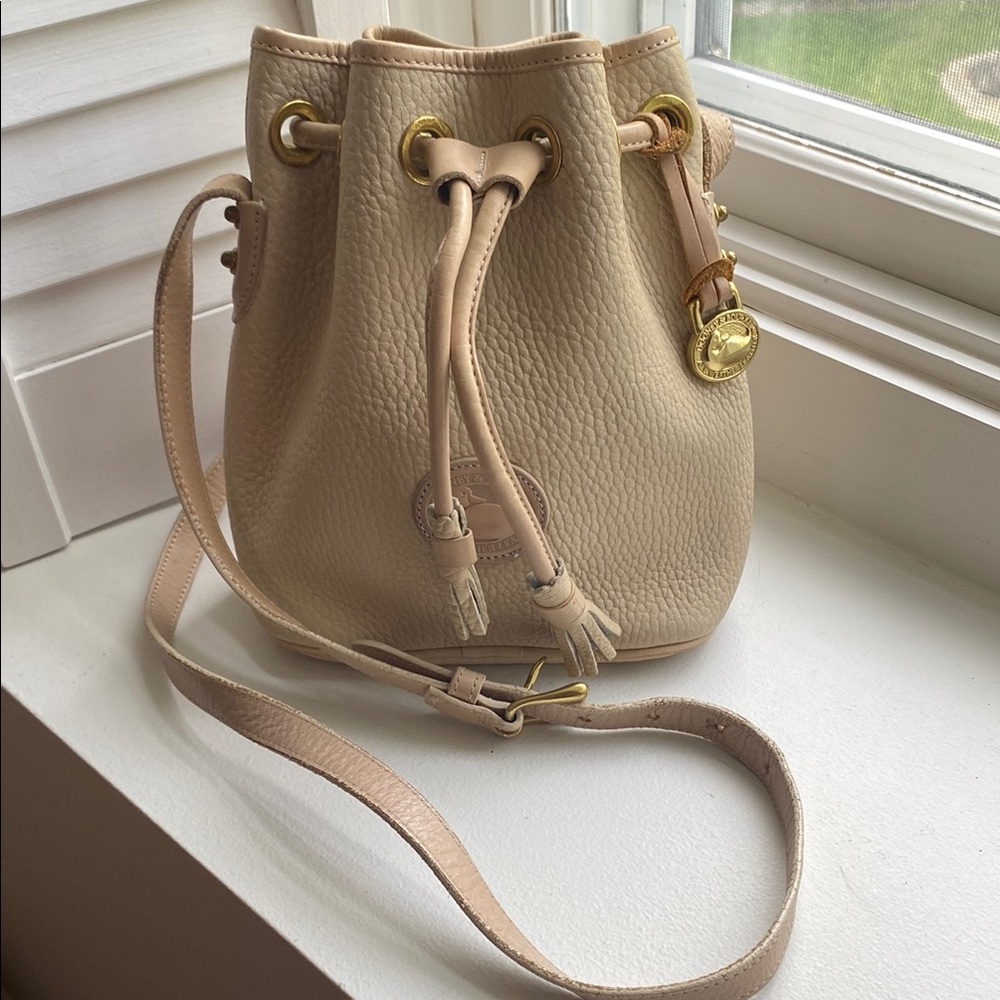 Dooney & Bourke Tan Crossbody Bag with Pebbled Leather
